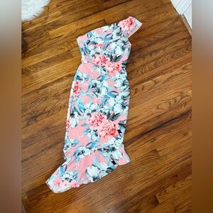 ASOS one shoulder floral dress